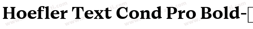 Hoefler Text Cond Pro Bold字体转换